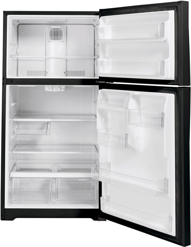 GE® 21.9 Cu. Ft. Black Top Freezer Refrigerator 1