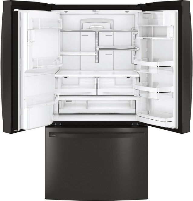 GE Profile™ 27.8 Cu. Ft. Black Stainless Steel French Door Refrigerator 2