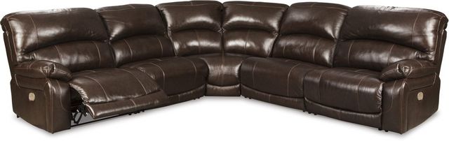 Signature Design by Ashley® Hallstrung 5-Piece Chocolate Power Reclining Sectional-0