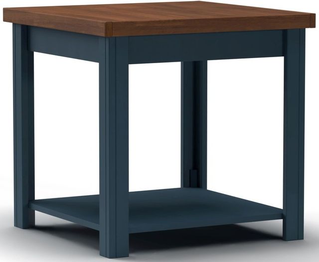 Legends Furniture Inc. Nantucket Blue Denim and Whiskey End Table 0