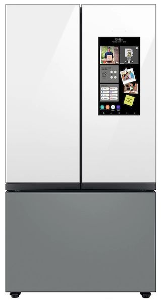 Samsung Bespoke 24 Cu. Ft. Panel Ready/White Glass Counter Depth French Door Refrigerator 1