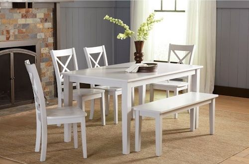 Jofran Inc. Simplicity Dove Rectangle Dining Table that Seats 6 Comfortably-4