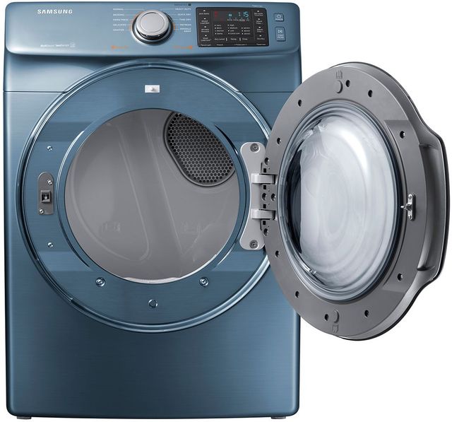 Samsung 7.4 Cu. Ft. Azure Blue Front Load Gas Dryer 1