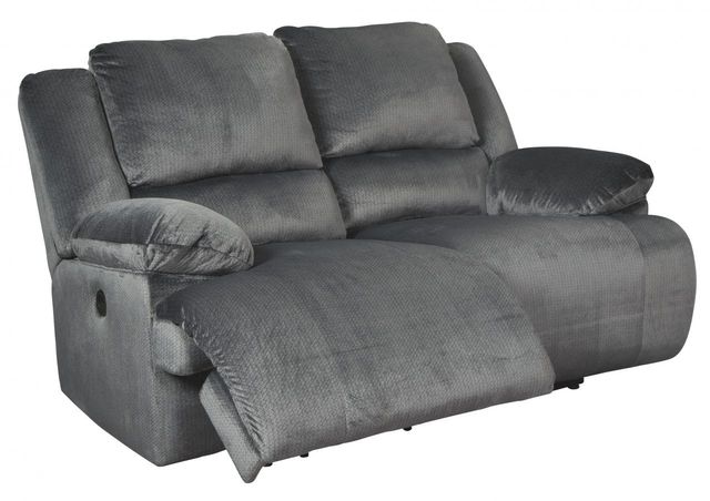 Signature Design by Ashley® Clonmel Charcoal Reclining Power Loveseat-0