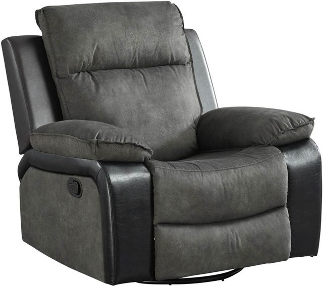 Signature Design by Ashley® Woodsway Gray Swivel Glider Recliner 1