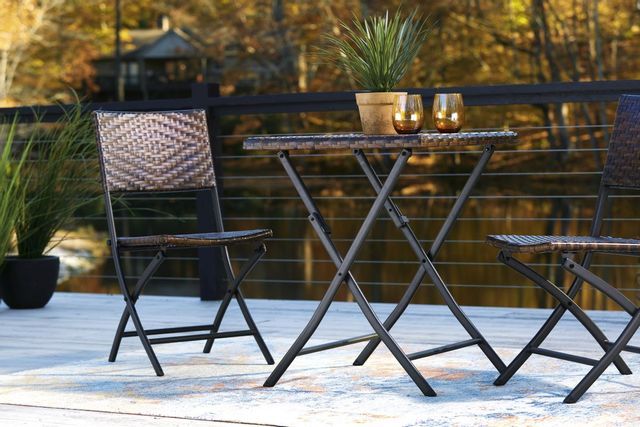 Signature Design by Ashley® River Abbey 3 Pieces Brown Outdoor Table and Chairs Set-3