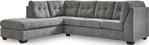 Signature Design by Ashley® Marelton 2-Piece Gray Right-Arm Facing Sleeper Sectional with Chaise
