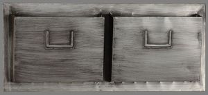 Linon Industrial  Horizontal Gray Two Slot Mailbox