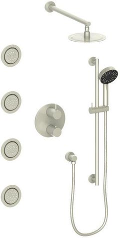 ZLINE Emerald Bay Brushed Nickel Thermostatic Shower System With Body Jets