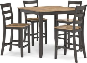 Signature Design by Ashley® Gesthaven 5-Piece Brown/Natural Counter Height Dining Set
