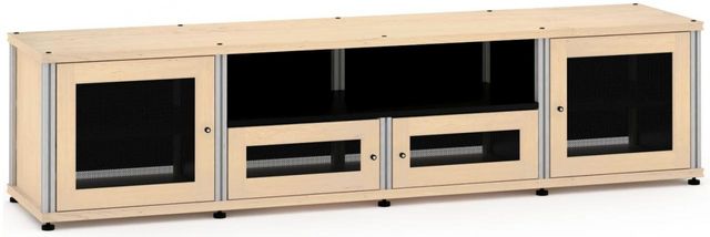 Salamander Designs® Synergy Model 245 AV Cabinet-Natural Maple/Aluminum