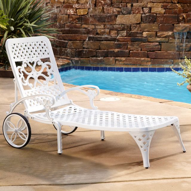 homestyles® Sanibel White Outdoor Chaise Lounge-1