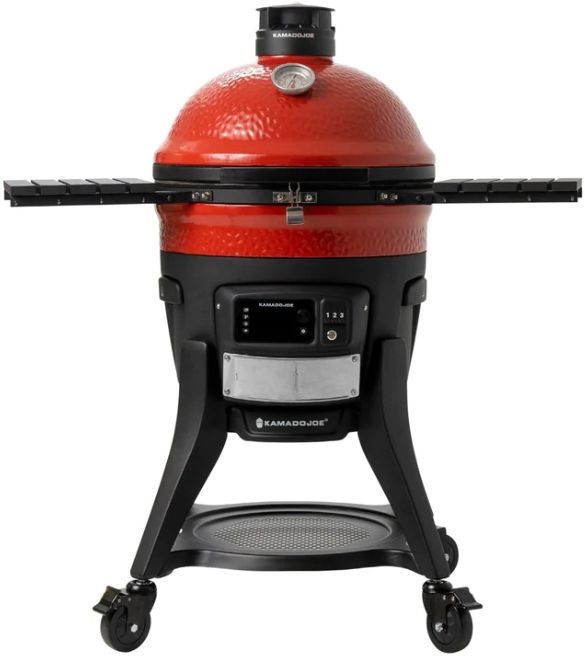 Kamado Joe® Konnected Joe™ 18" Red Freestanding Charcoal Grill