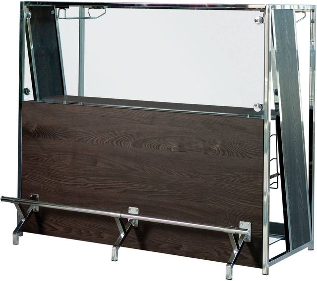 Coaster® Dark Oak 2-Shelf Bar Unit With Footrest