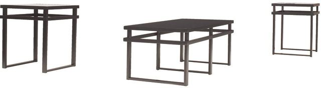 Signature Design by Ashley® Laney Black 3 Piece Occasional Table Set 1