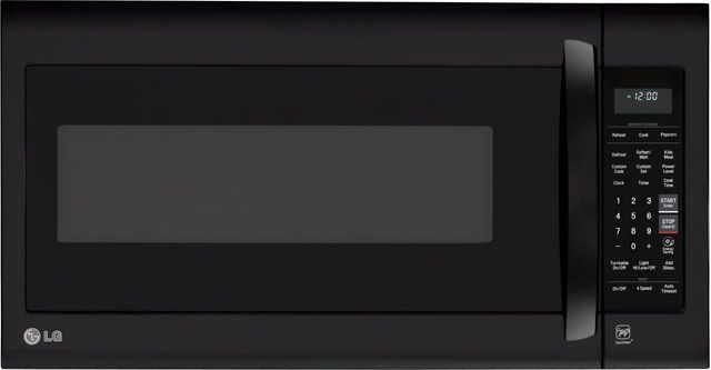 LG 2.0 Cu. Ft. Smooth Black Over The Range Microwave