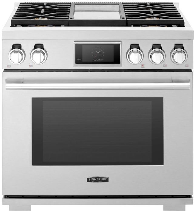 Signature Kitchen Suite 36" Stainless Steel Pro Style Natural Gas/Liquid Propane Range