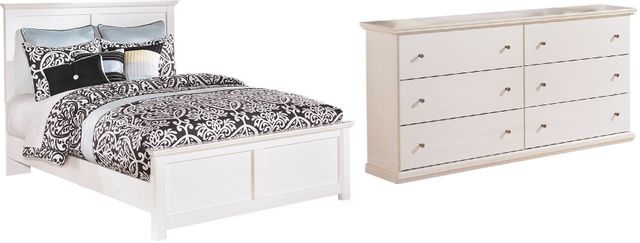 Signature Design by Ashley® Bostwick Shoals 2-Piece White Queen Panel Bed Set