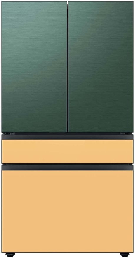 Samsung Bespoke 36" Sunrise Yellow Glass French Door Refrigerator Bottom Panel 11