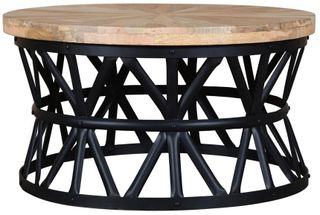 Coast To Coast Accents™ Ferris Black and Ferris Natural Light Cocktail Table