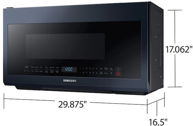 Samsung BESPOKE 2.1 Cu. Ft. Navy Steel Over The Range Microwave 1