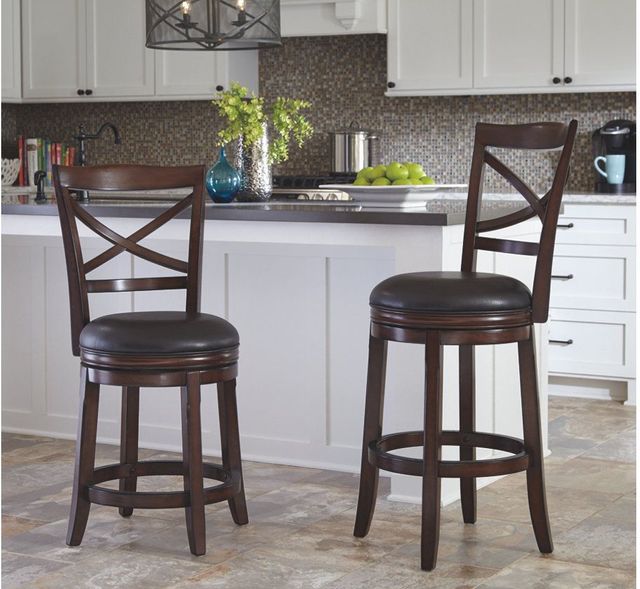 Millennium® By Ashley Porter Rustic Brown Counter Height Bar Stool 3