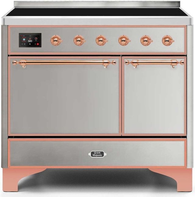 Ilve Majestic Series 40" Stainless Steel Freestanding Induction Range 24