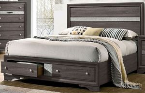 Furniture of America® Chrissy Gray Eastern King Storage Bed