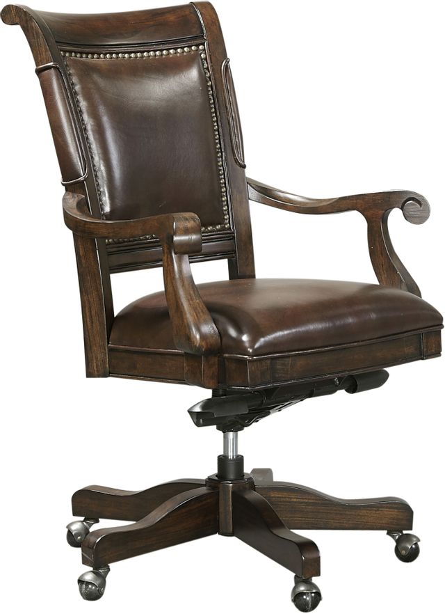 Aspenhome® Sheffield Warm Rubbed Brown Office Arm Chair 0