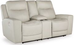 Signature Design by Ashley® Mindanao Coconut Power Reclining Loveseat with Console