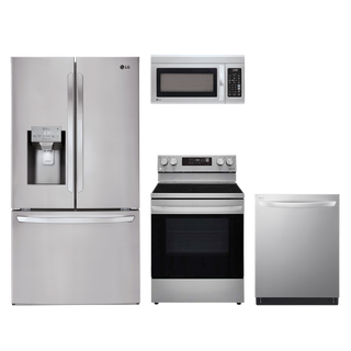 LG 4-Piece Appliance Package with 26.2 Cu. Ft. Stainless Steel French Door Refrigerator