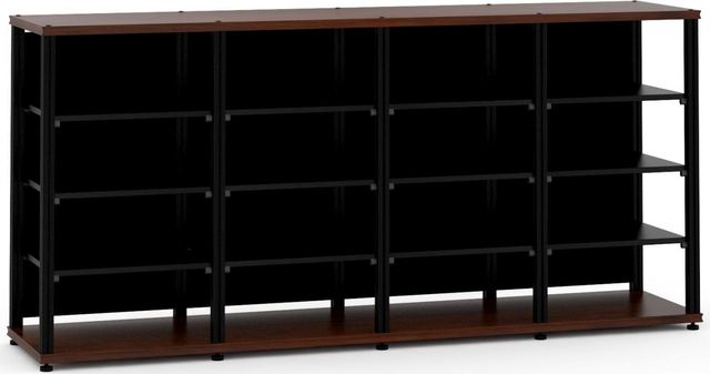 Salamander Designs® Synergy Quad 40 AV Cabinet-Dark Walnut/Black 1