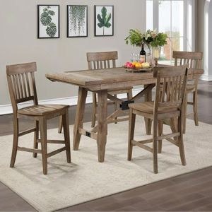 Steve Silver Co. Riverdale 5-Piece Driftwood Counter Height Dining Set
