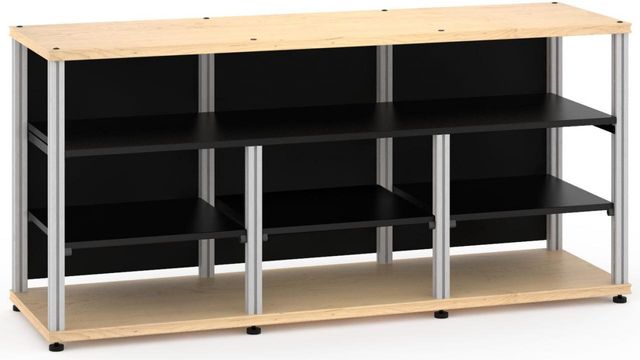 Salamander Designs® Synergy Open Center Triple 30 AV Cabinet-Natural Maple/Black 0