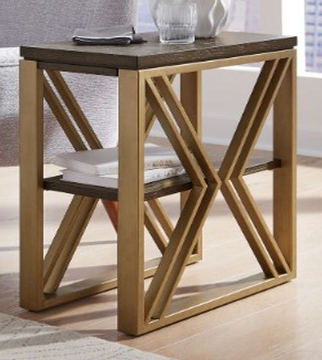 Null Furniture 1321 Brass/Cocoa End Table