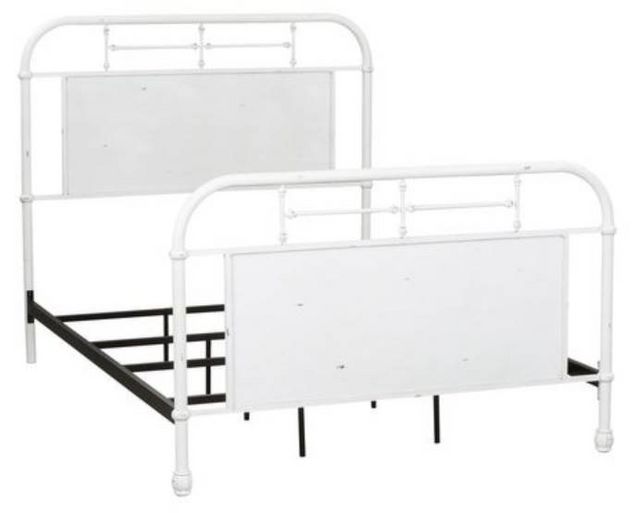 Liberty Vintage Antique White Youth Twin Distressed Metal Bed-0