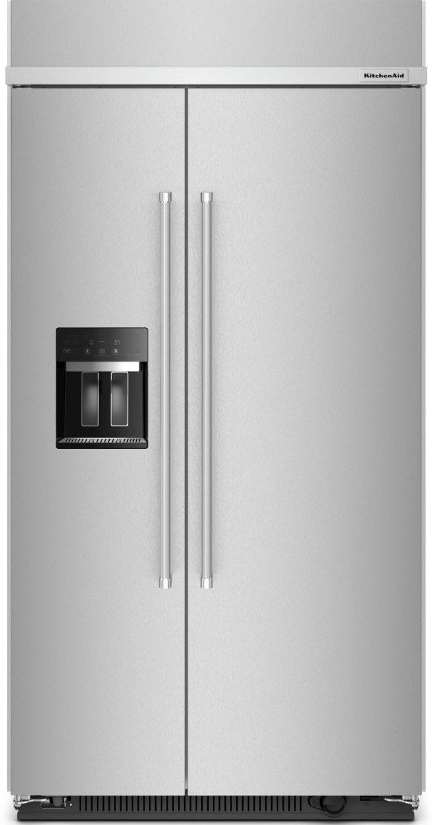 KitchenAid® 25.1 Cu. Ft. PrintShield™ Stainless Steel Built In Side-by-Side Refrigerator