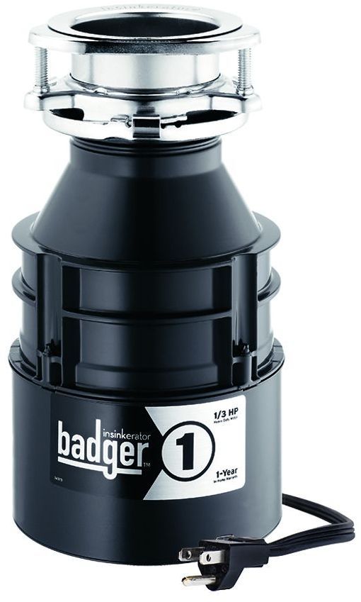 InSinkErator® Badger® 1 0.75 HP Continuous Feed Black Garbage Disposal 2
