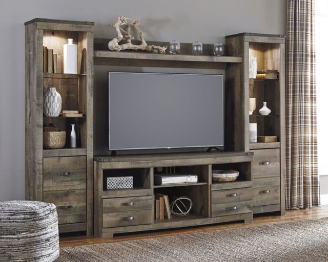 Signature Design by Ashley® Trinell Brown 4 Piece Entertainment Center 1