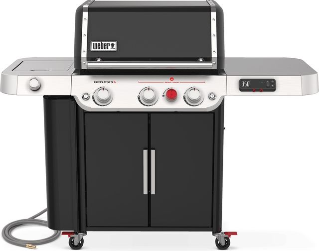 Weber® Genesis 62" Black Smart NG Freestanding Grill with Side Burner and Nightvision-0