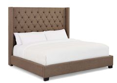 Brown Queen Upholstered Bed