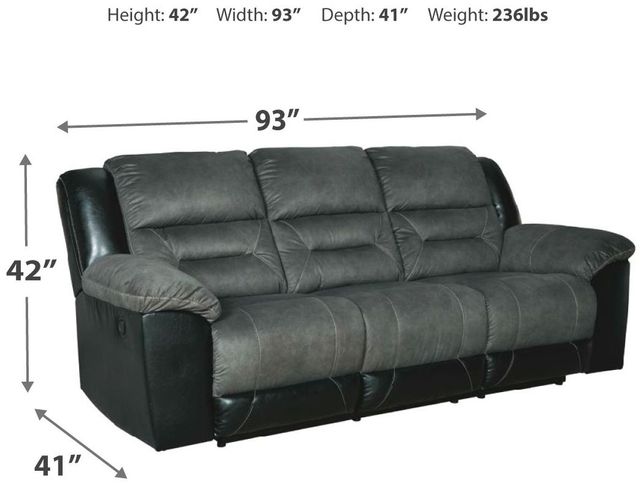 Signature Design by Ashley® Earhart Slate Reclining Sofa-2