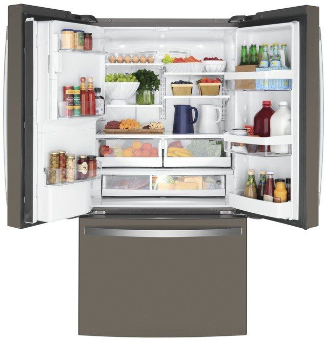 GE® 22.1 Cu. Ft. Slate Counter Depth French Door Refrigerator 1