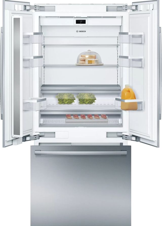 Bosch Benchmark® Series 19.4 Cu. Ft. Stainless Steel Built In French Door Refrigerator 1
