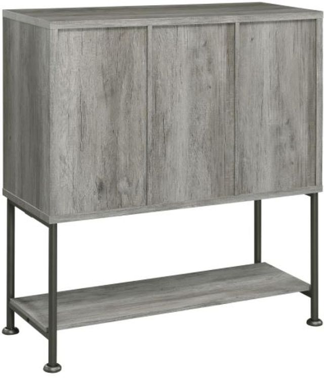 Coaster® Grey Driftwood Sliding Door Bar Cabinet with Lower Shelf 5