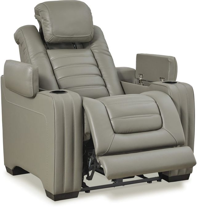 Signature Design by Ashley® Backtrack Gray Power Recliner 2