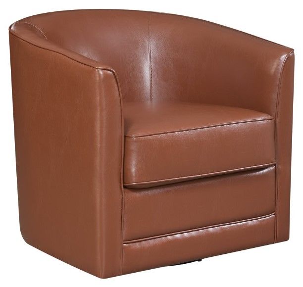 Emerald Home Milo Chestnut Brown Swivel Chair