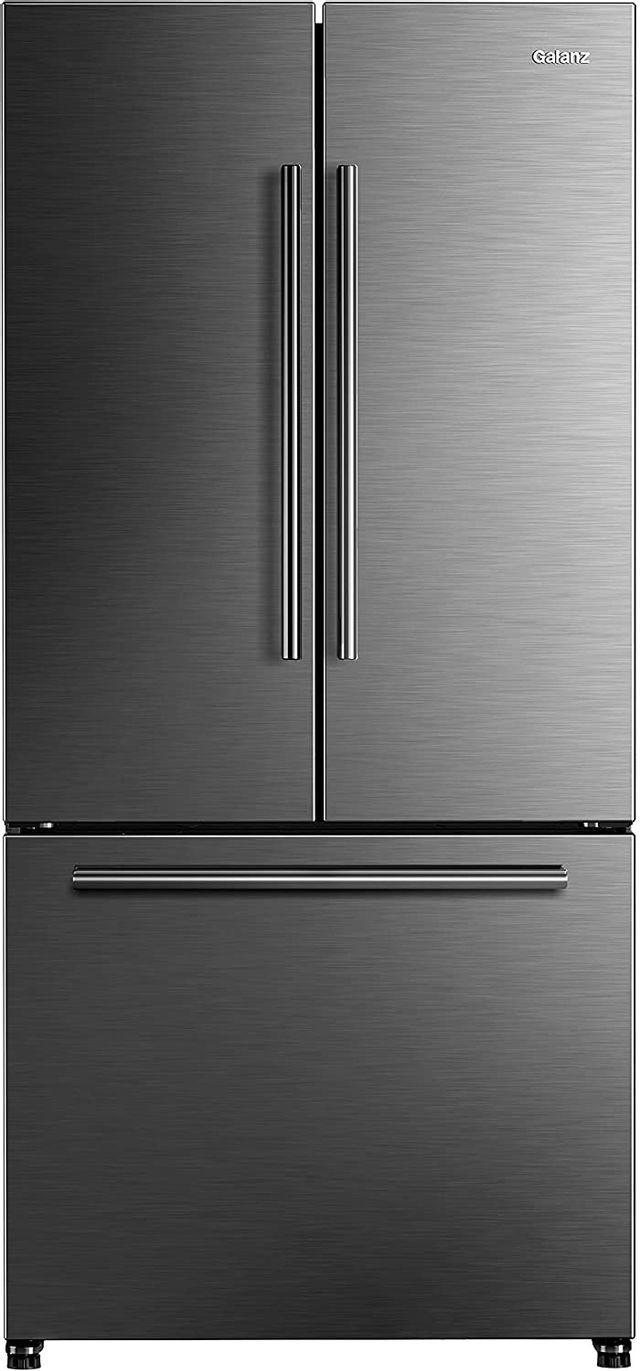 Galanz 33 in. 18.0 Cu. Ft. Stainless Steel Counter Depth French Door Refrigerator