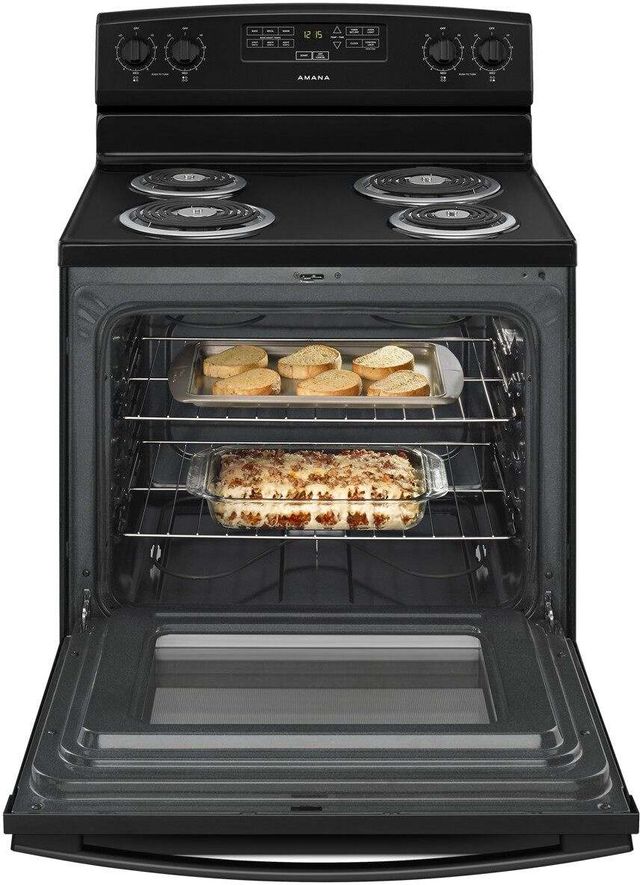 Amana® 30" Black on Stainless Free Standing Electric Range 12