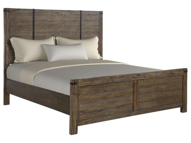 New Classic Furniture Galleon Queen Industrial Bed, Dresser, Mirror & 2 Nightstands-2